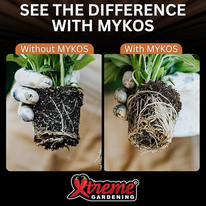 Xtreme Gardening Mykos 2.2 lb – Mycorrhizal Fungi Root Stimulator for Plants – Organic Root Booster for Stronger Roots, Bigger Growth & Higher Yields – Mycorrhizae for Vegetables, Flowers & Trees