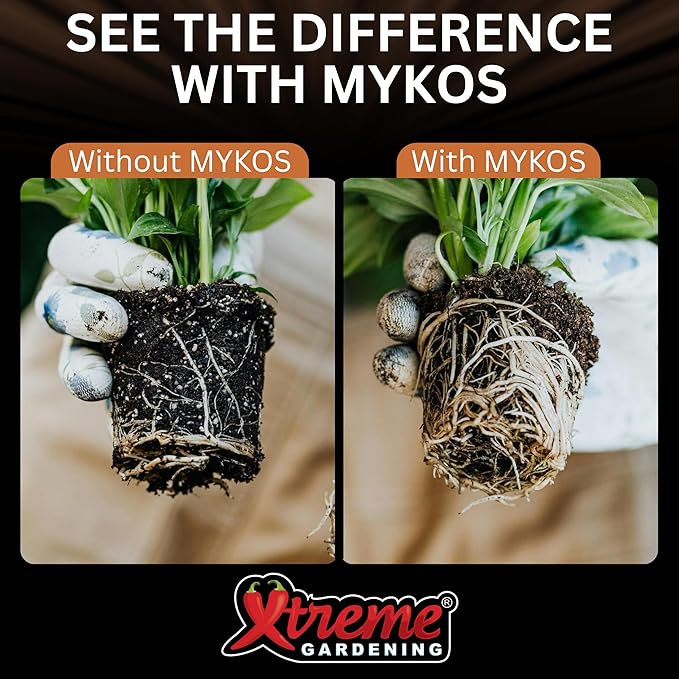 MYKOS WP Mycorrhizae Powder 12 oz – Mycorrhizae for Plants – Mycorrhizal Fungi Root Stimulator for Plants – Ideal for Seedlings, Transplants, Bare-Root Trees & Hydroponic Systems