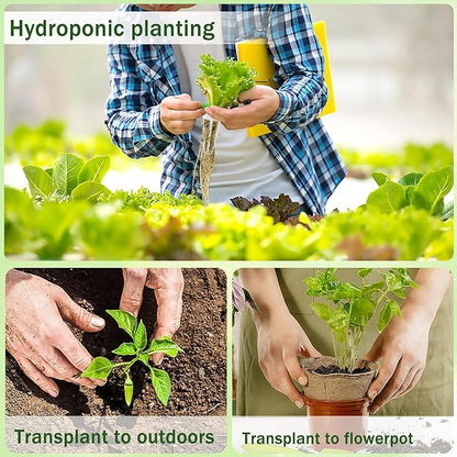 DECYOOL Garden Seed Pods, 48pcs Hydroponic Pods Kit:Grow Anything Kit with 12 Grow Baskets,12 Grow Sponges, 12 Pod Labels,12 Grow Domes