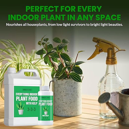 Humboldts Secret Everything Indoor Plant Food | 3-3-3 All Purpose Liquid Fertilizer with Norwegian Kelp | Supports Growth and Strong Roots | Nutrients for Houseplants & Indoor Plants | 32 Ounce