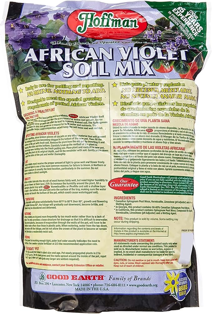 Hoffman 10301 Organic African Violet Soil Mix, 4 Quarts