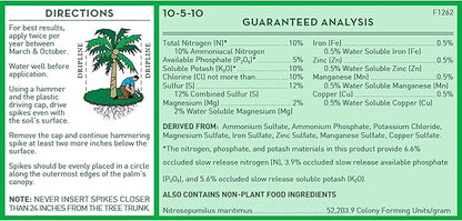 Jobe’s Palm Fertilizer Spikes, Easy Plant Care Fertilizer for Palm Trees and Plants, 5 Count