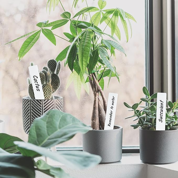 KINGLAKE GARDEN 600 Pcs 4'' Plastic Plant Labels Garden Marker Vegetable Gardening Tags,Plastic Garden Labels for Outdoor Indoor Potted Plants with Permanent Marking Pen