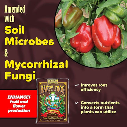FoxFarm Happy Frog Potting Soil, 2cu ft (Pack of 10) - for Indoor/Outdoor Container Plants, Improves Root Efficiency, pH Adjusted for Optimal Nutrient Uptake - Contains Mycorrhizae and Humic Acids