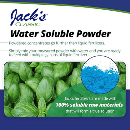 Jack's Classic 20-20-20 All Purpose Water-Soluble Fertilizer with Micronutrients to Provide General Growth on All Plants, 10lbs