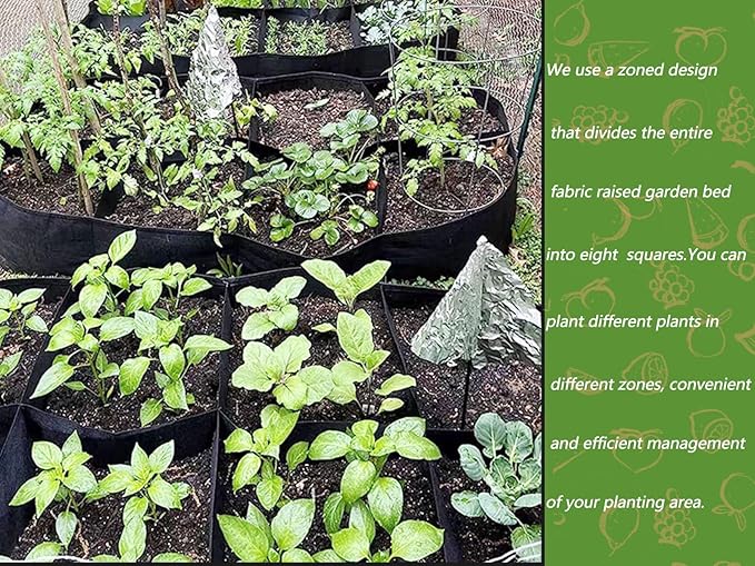 128 Gallon Breathable & Durable Fabric Grow Bags - 3x6FT Heavy Duty Nonwoven Fabric Pots for Indoor Outdoor Vegetable and Flower, Perfect for Spring and Summer Gardening