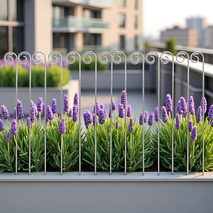 20 Pcs Silver 20cm Plant Label Hooks Garden Markers Stake Holder Plant Label Hanger Plant Sign Stake Rustproof Deformed Garden Plant Sign Hooks Hanging Rods for Flower Planter