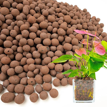 2.5qt LECA Clay Pebbles for Plants, 10-20mm LECA Balls for Hydroponics, Natural Clay Balls for Plants Drainage, Expanded Pebbles for Orchids, Soil Amendment, Orchid Potting Mix