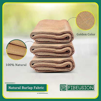 Burlap for Gardening 40" x 30 Feet - Multipurpose Natural Burlap Fabric - High Density Jute Fiber Suitable for Weed Barrier, Frost Guard for Gardening, Home Decorations and Crafts