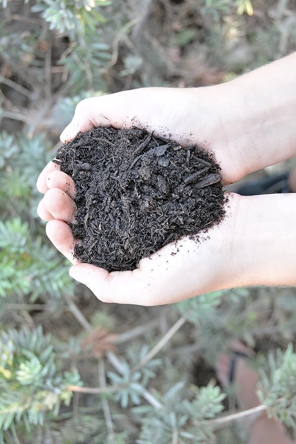 Premium Organic Compost - Nutrient Rich Soil Amendment for Gardens, Flowers, & Vegetables - Improves Soil Structure & Balance - Resealable Bag (7lb)