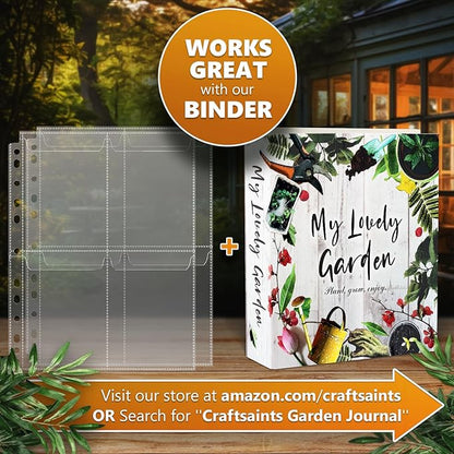 80 Pockets Spill-Proof Top Closure Seed Storage Organizer Sleeves (20 Pack) Heavy Duty 4 Pocket Garden Seed Organizer, Slot Size 3.5x5 Clear Sleeves for Seed Packet Storage, Seed Keeper, Seed Binder