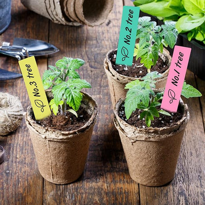 KINGLAKE 1000 Pcs 4 Inch Plant Tags Multicolor Garden Nursery Labels Plastic Pot Labels,Box of 1000