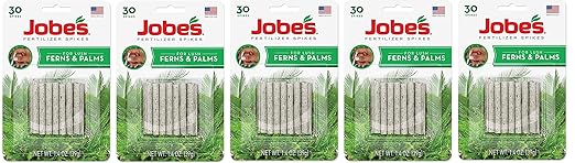 Jobe's 05101 Fern & Palm Fertilizer Spikes, 30 Per Pack, 5 Pack