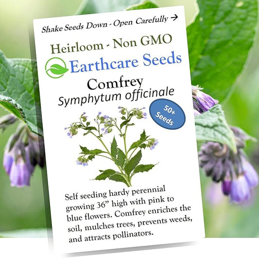 True Comfrey 50 Seeds (Symphytum officinale) Non GMO, Heirloom