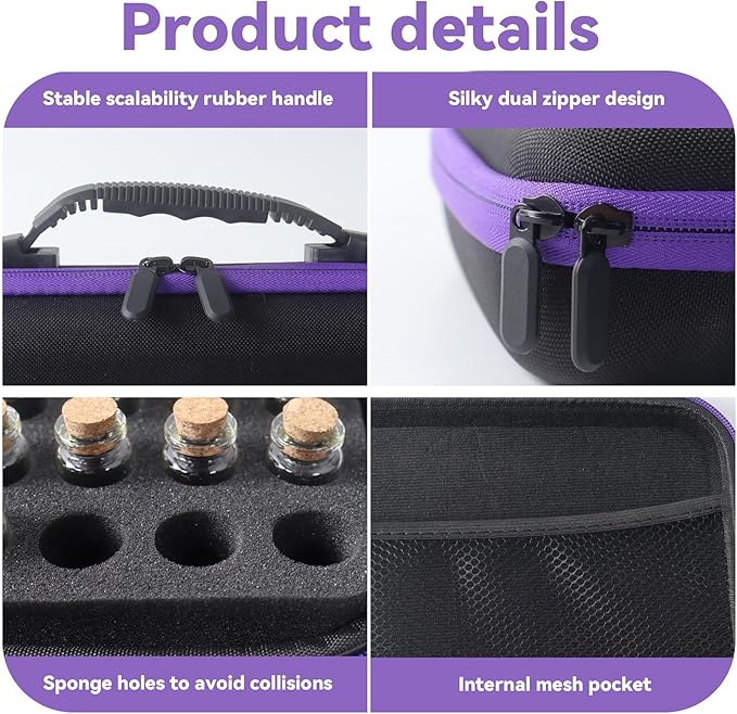 Klmnop 60 Slots Seed Storage Organizer with 20 Seed Envelopes, Seeds Storage Box with Double Zipper Bag Label Stickers Funnel for Flower Vegetable(Black)