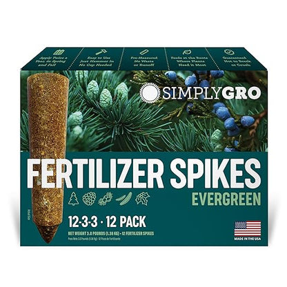 Fertilizer Spikes for Evergreen Trees & Shrubs (12 Spikes - 3.0 Lbs)