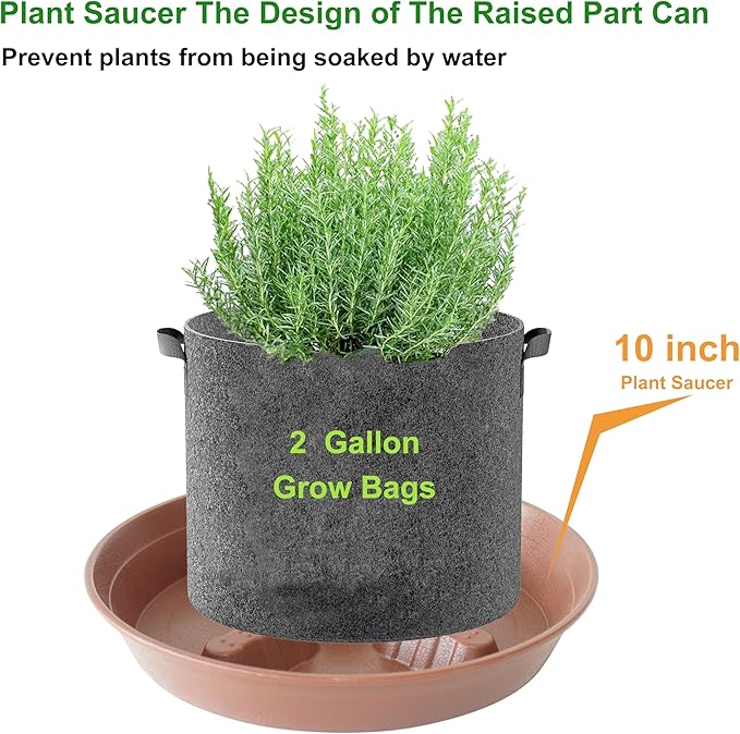4 Pack Plant Saucer 10 inch, 8 12 14 17 inch, Plant Stand Plastic Plant Saucers for Indoors Outdoor, Heavy Duty Flower Plant Risers for Inside Pots, Pot Saucers for Plants, Grow Bags Saucers