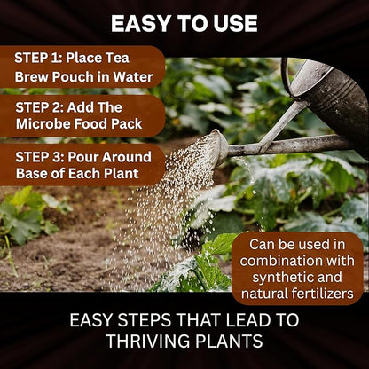 Xtreme Gardening Xtreme Tea Brews – Compost Tea Kit, 10-Pack 80g Pouches, Each Brews 5 Gallons, Bloom Booster & Yield Booster with Worm Castings & Microbe Food Pack, Works with Any Fertilizer Program