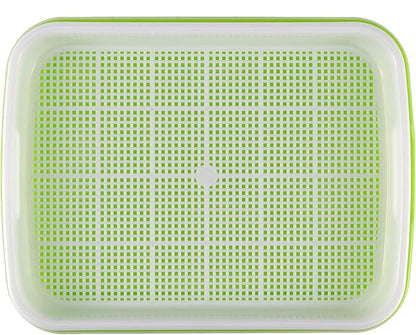8 Pack Seed Sprouter Tray, BPA Free, Big Capacity Seed Germination Tray, Healthy Wheatgrass Seeds Grower with Lid for Growing, Bean Sprouts, Cat Grass, Wheat Grass, Mung Beans