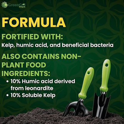 GreenGro Premium Ultrafine Myco Fertilizer - Root Enhancer/Bigger Yields/Improves Nutrient Uptake/Indoor & Outdoor Plant Food Fertilizer Blend for Hydroponic Gardens