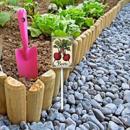 Uptell Vegetable Garden Beets Yard Sign Label With Stake Plant Markers For Outdoor Plants Waterproof 8x12inch Nursery Garden Outdoor Sign