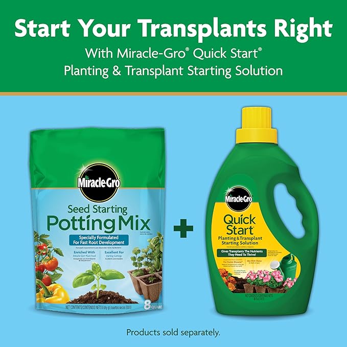 Miracle-Gro Seed Starting Potting Mix, 2-pack 8 qt., For Use in Containers