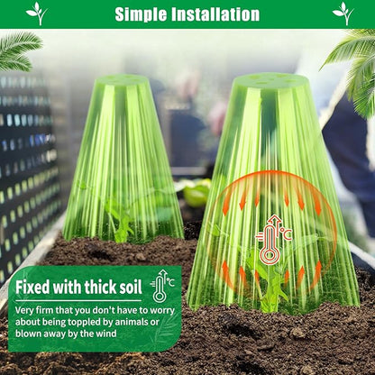 30 Pack Garden Cloches for Plants, Reusable Bell Plant Cover, Plant Covers Protectors from Animals Snails Birds Chickens Insect, 9.18" H X 7.56" D