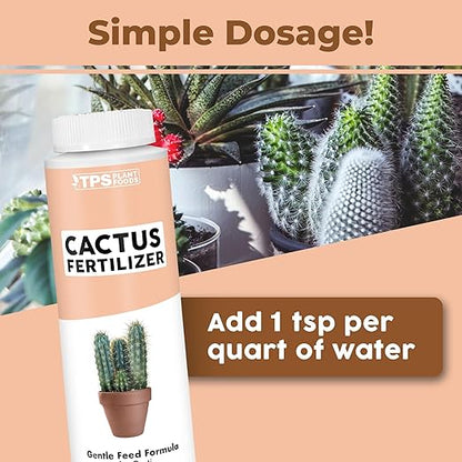 Cactus Fertilizer for Cacti and All Desert Plants, Liquid Plant Food 8 oz (250mL)