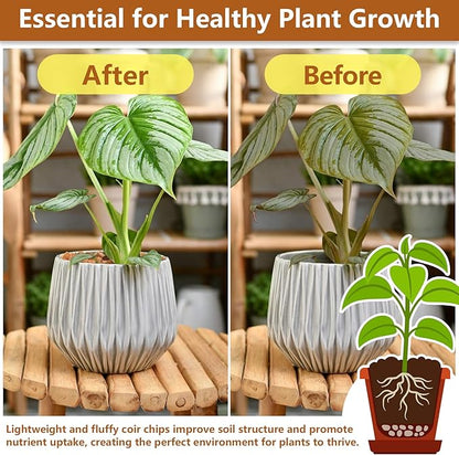 Legigo 10 Pack Coco Coir Chips for Plants- 11 LB 100% Organic Coconut Chips Brick Potting Mix with Low EC & PH Balance, Coconut Husk Substrate Coco Husk Mulch for Garden, Planting, Orchid and Soil Mix