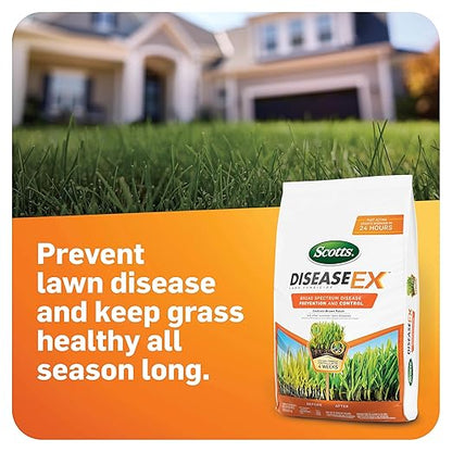 Scotts DiseaseEx Lawn Fungicide for Lawn Care - Controls and Prevents Brown Patch, Pythium Blight and More as Listed, Treats Up to 5,000 sq. ft., 10 lbs.
