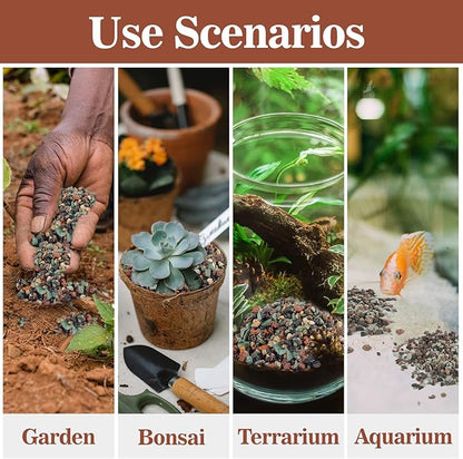 Sukh 1LB Horticultural Succulent Granule Soil - Succulent Rocks Bonsai Mix Lava Rocks Cactus Soil Potting Mix Amendment