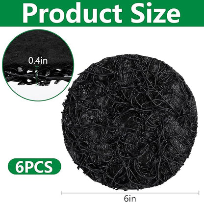 6 Pack Pot Mesh Drainage Discs, 6 Inch Thickened Drainage Hole Insert Pads, Reusable Plant Pot Bottom Mesh Mats for Indoor Outdoor Gardening to Prevent Soil Loss and Keep Root Healthy