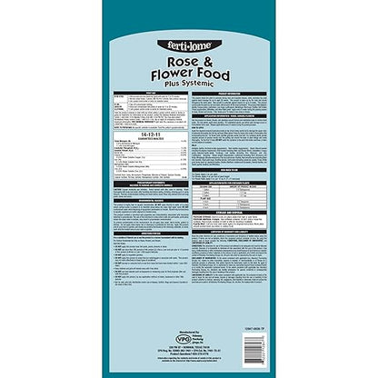 Fertilome (12847) Rose and Flower Food Plus Systemic 14-12-11 (15 lbs.)