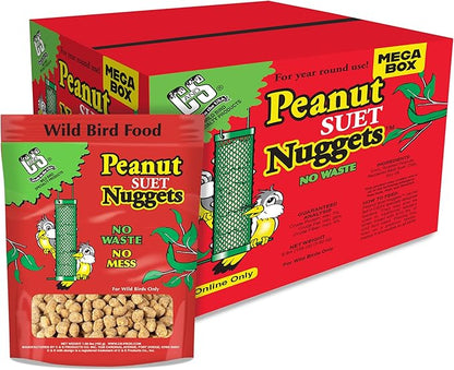C&S Wild Bird Peanut Suet Nuggets Mega Box, 8 Pounds