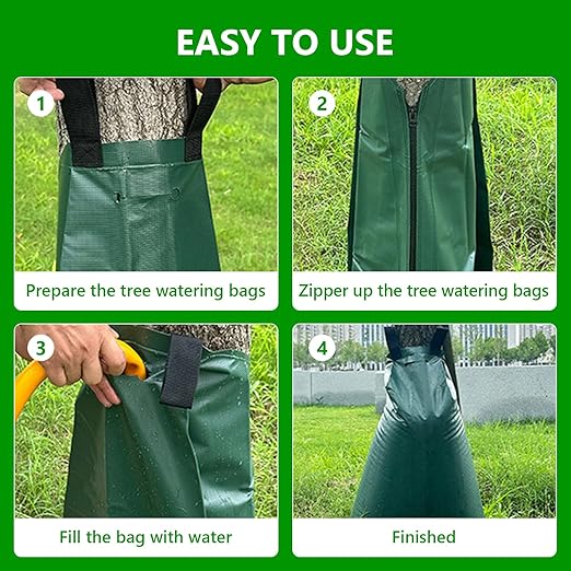3 Pack Tree Watering Bags 20 Gallon – Slow Release Drip Irrigation for Trees, PVC Tree Watering Bag for New & Established Trees, Deep Watering in 5–8 Hours, Ideal for Fruit Trees & Young Saplings