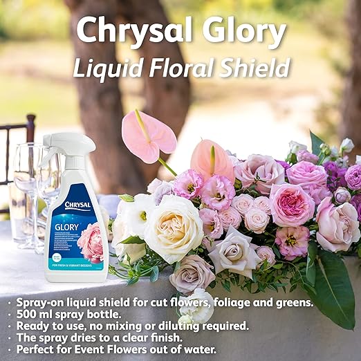 Chrysal Glory Flower and Foliage Finish — Floral Supplies for Fresh Flowers — Spray for Fresh Cut Flower Arrangements — Cut Flower Preservative Spray — Ideal Florist Supplies