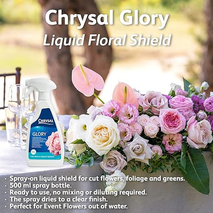 Chrysal Glory Flower and Foliage Finish — Floral Supplies for Fresh Flowers — Spray for Fresh Cut Flower Arrangements — Cut Flower Preservative Spray — Ideal Florist Supplies