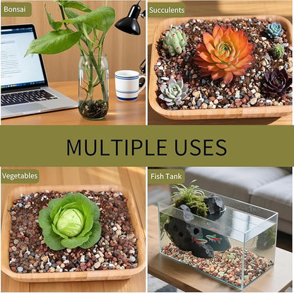 12lb Mix Lava Rocks Pebbles for Plant, Pumice Potting Soil Mix Decorative Top Dressing Landscaping Gritty Rock for Succulent, Bonsai, Cactus, Vase Filler
