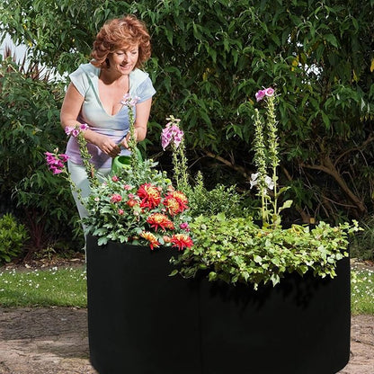 Firlar 2 Pack Raised Garden Bed, Fabric Raised Planting Bed, 150 Gallon Breathable Garden Grow Bags Round Planter for Plants Box, Herb, Flowers and Vegetables, 46 x 22 inch