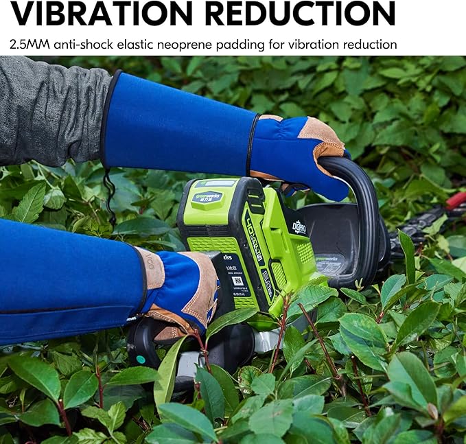 Vgo... Gardening Gloves Unisex,Safety Work Gloves,Long Sleeves Gauntlet,Puncture Proof,Touchscreen(Size M,Blue,SL7496)
