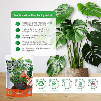 Potting Soil Indoor Plants Soil for Indoor Plants Potting Mix planters Food Plant Food for houseplants Fertilizer Free 2 oz Bag of Fertilizer Pellets Inside 2.4 Qts