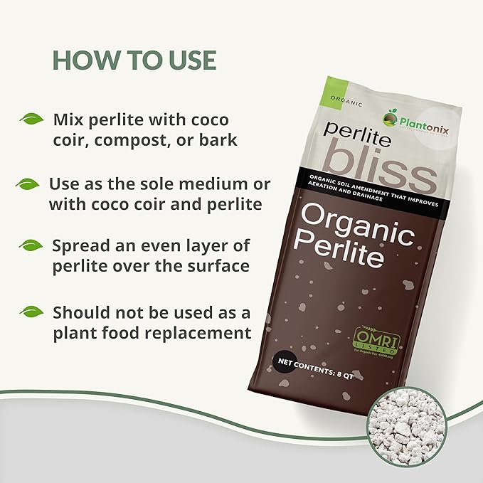 Perlite Bliss (24 Qts) + Vermiculite Bliss (24 Qts) - Perlite for Plants & Fine Vermiculite for Gardening - Bulk Soil Amendment Bundle - Organic Potting Soil Mix Improves Nutrient & Water Retention