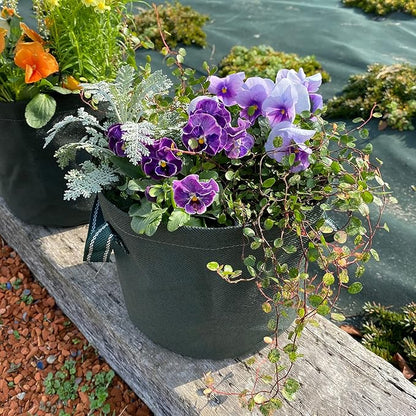Astro 622-02 Non-Woven Pot, Dark Green, Size 7, Set of 3, Planter, Gardening, Flower Pot, Planting Bag, Plant and Vegetable Cultivation
