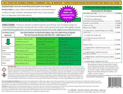 40 LB. Perfect Palm ® - Dual Action Palm Tree Fertilizer with Free Measuring Scoop