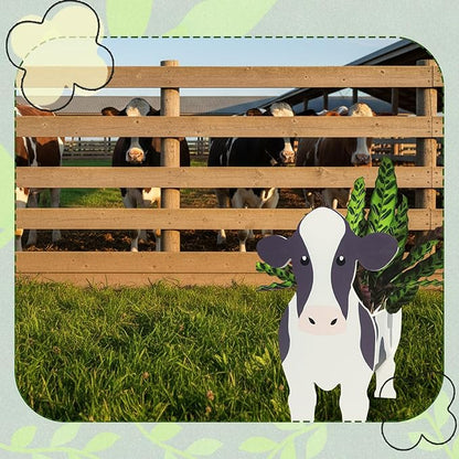 Cow Planter, Cute Animal Shape Flower Planters, Plant Pots for Indoor/Outdoor Garden Decor, Unique Gifts/Souvenirs for Pet Lovers (Dairy Cow 2D)