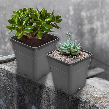 Square Nursery Pots Plant Pots Grow Pots Nursery Container Fit for Planting Soil Plants 10 Gallon 5Pcs