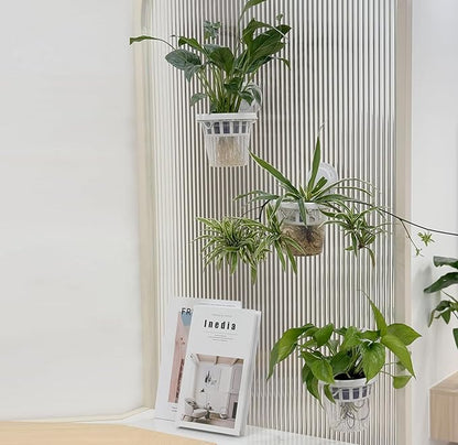 Set of 3 Plastic Window Planter with Suction Cup Holder. Large Window Popagation. Clear Self Watering Window Mounted Plant Pots. Window Sill Planters Extender for Indoor Hydroponic Plants