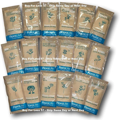 Cut Flower Food Floralife Crystal Clear 100 Powdered Packets (10gr Packets, Not The 5gr)
