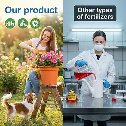 All-Purpose Rose Plant Food Fertilizer | Concentrated Nutrient Solution for Indoor & Outdoor Plants | Promotes Vibrant Blooms, Strong Roots & Lush Foliage | Made in The USA
