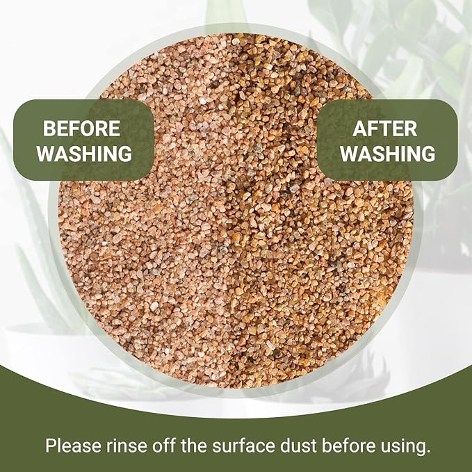 Coarse Silica Sand 3lb Succulent Rocks Stones Potting Horticultural Grit Cactus Bonsai Soil, Decorative Rocks Gravel for Potted Plant, Fairy Garden, Aquarium, Terrarium, DIY